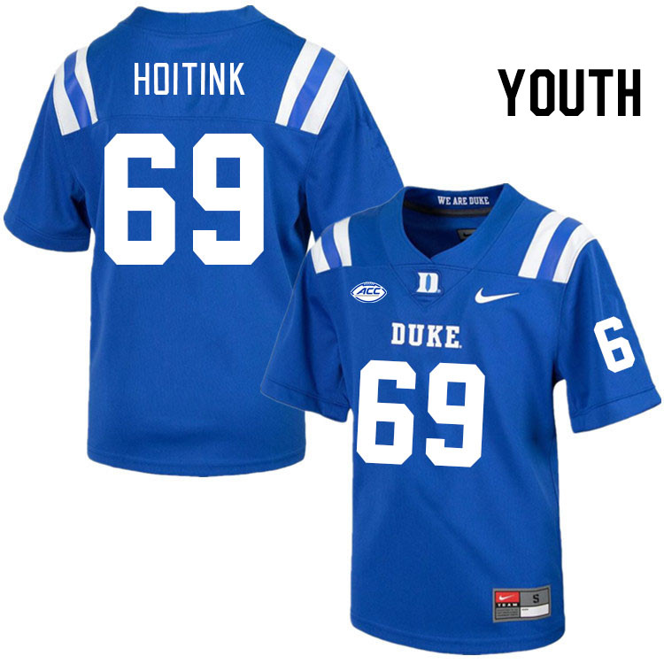Youth #69 Ben Hoitink Duke Blue Devils College Football Jerseys Stitched Sale-Royal - Click Image to Close